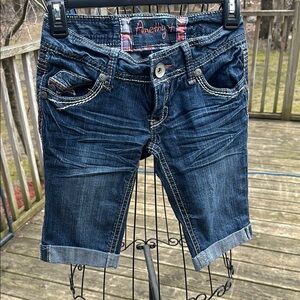 Amethyst Jeans Blue Jean Shorts with Cuffed Hem